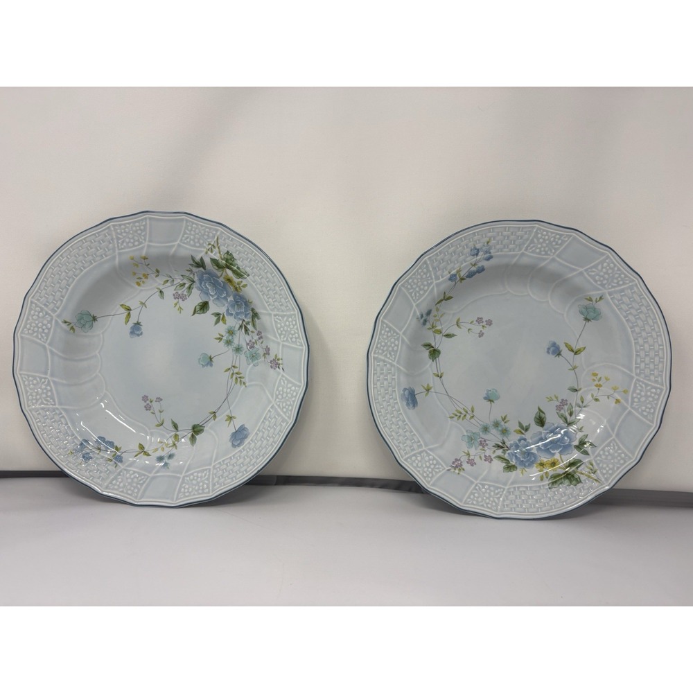 Mikasa Precious Blue Michelle D2501 Salad Soup Plate Luncheon Plate 9.5" Retired